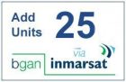 BGAN 25 Unit e-voucher, 1yr Validity to use, extends access for a further 2yrs