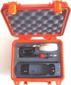 STARPAK-ISDLITE-O IsatDOCK Lite Portable Docking Station for the INMARSAT IsatPhone PRO Satellite Telephone(NOT included) in Pelican 1200 small case, SAFETY ORANGE