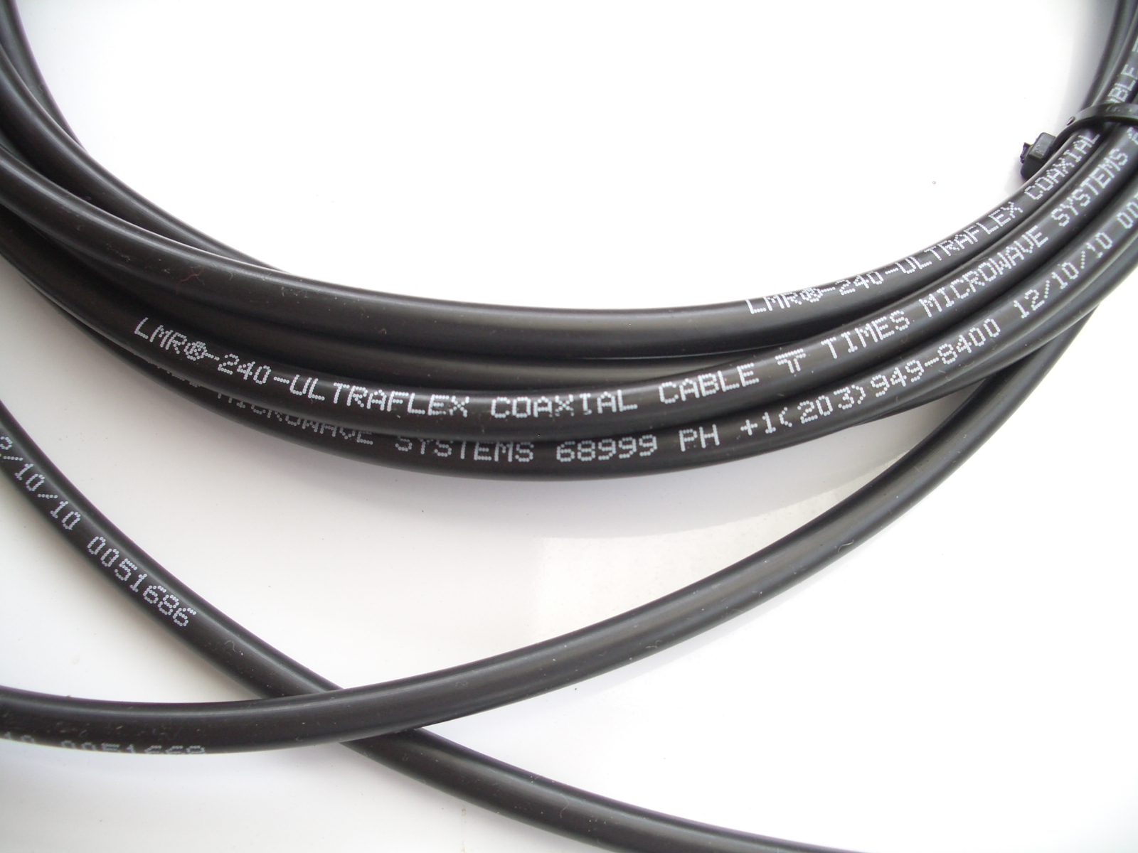 Iridium Beam RST932 Cable, 6.0m(236in) LMR240, TNC-Male to TNC-Male, passive
