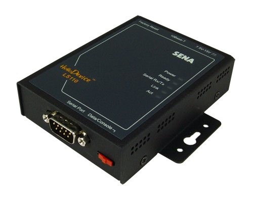 SENA LS110 HelloDevice Lite single-port serial device server, surge protection, US,EU