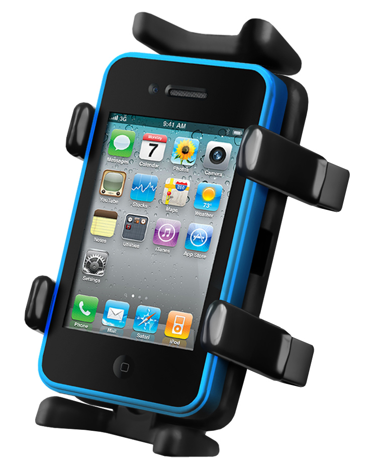 HOLDER-EXTREME-W4-KIT, Extreme iPhone, Smart Phone, Mobile, Cell GPS Holder RAM Mount Kit with Heavy Duty Windscreen Suction Cup for cars, 4WD, trucks, buses and aero